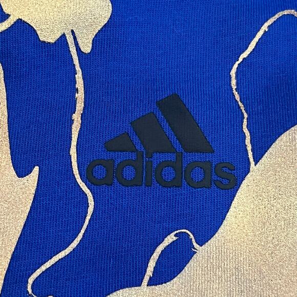 Adidas × Zoe Saldana Royal Blue Copper Metallic Short Sleeve Tee Small - Picture 5 of 10